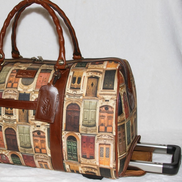 NWT Patricia Nash Avola Trolley Wheeled Duffle Bag Luggage - Picture 6 of 9